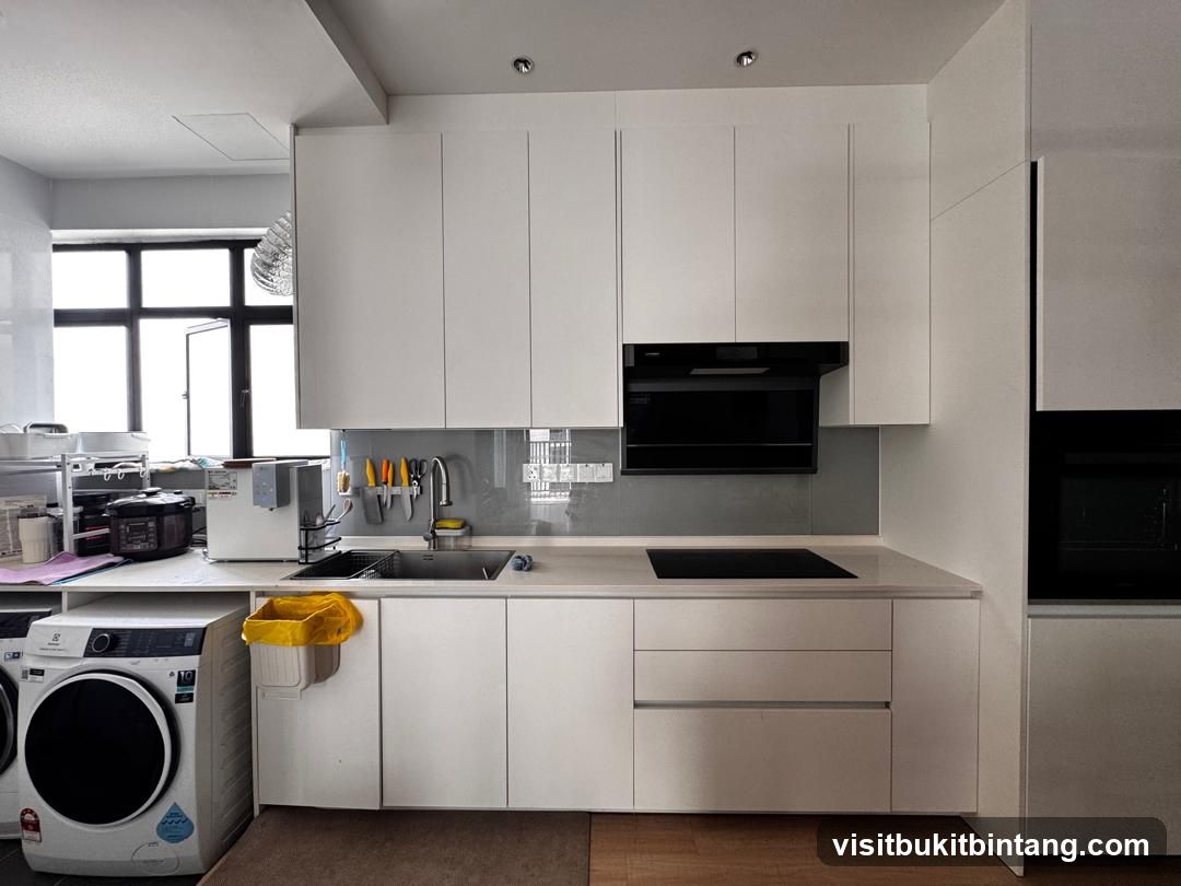 Modern Kitchen with White Cabinets