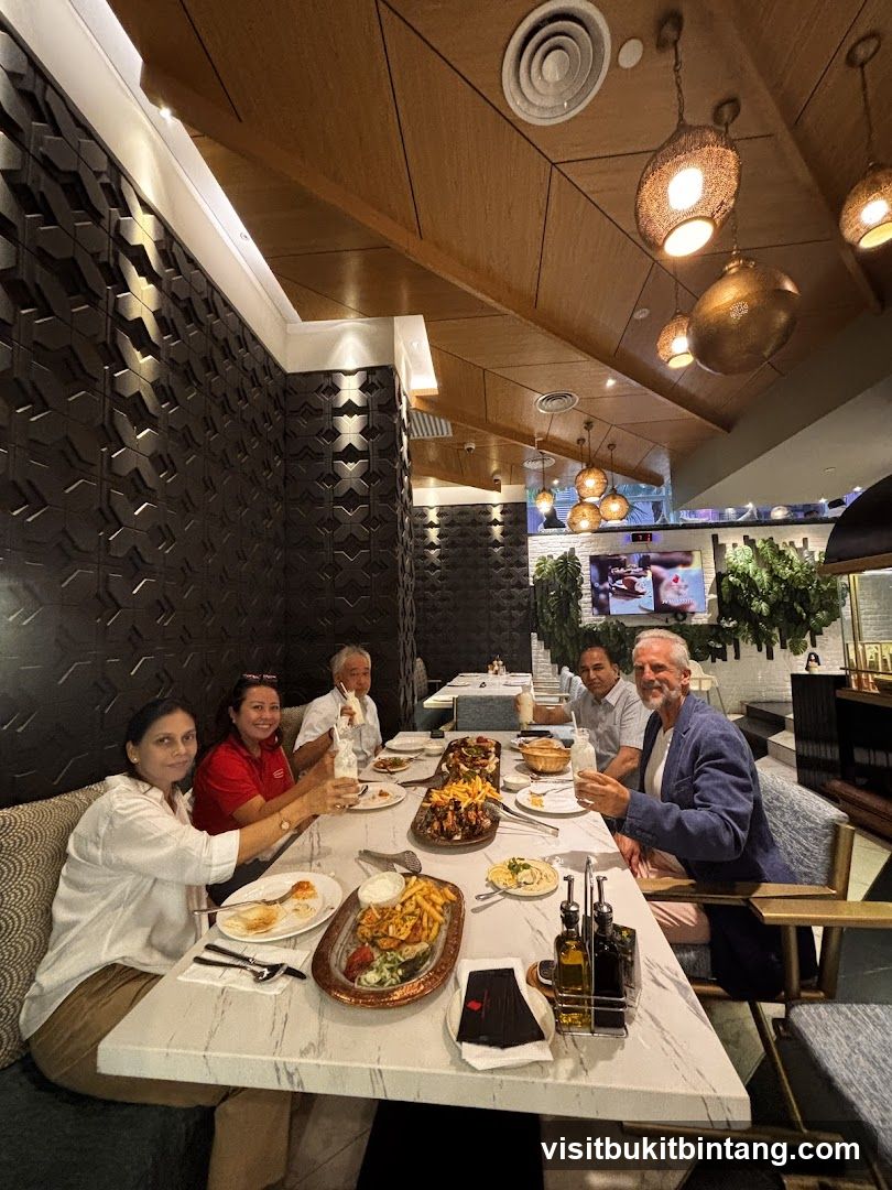People dining at a restaurant
