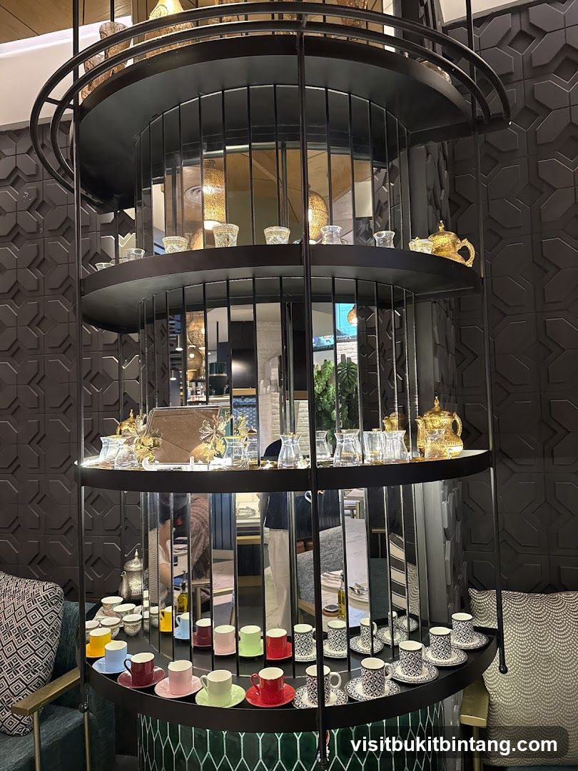 Display of Coffee Cups and Teapots