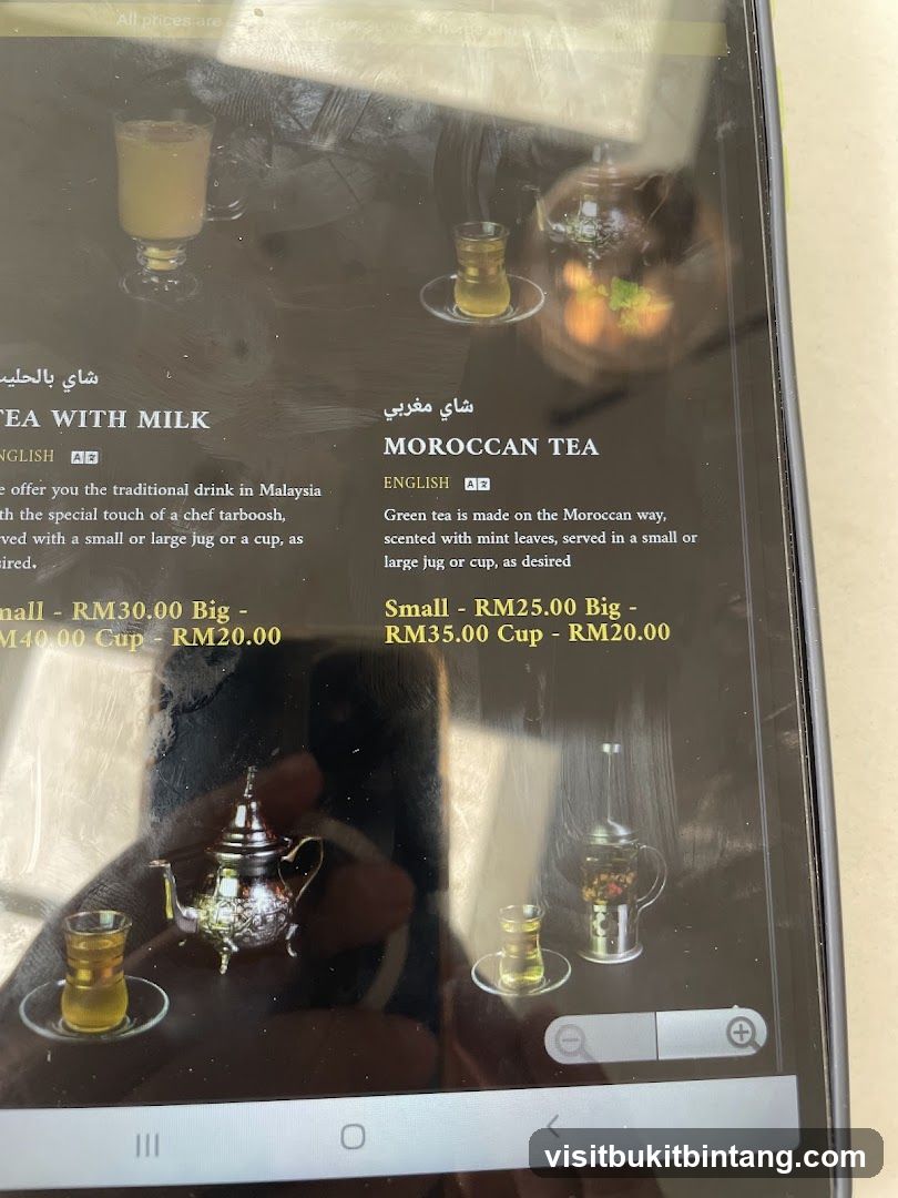 Tea Menu