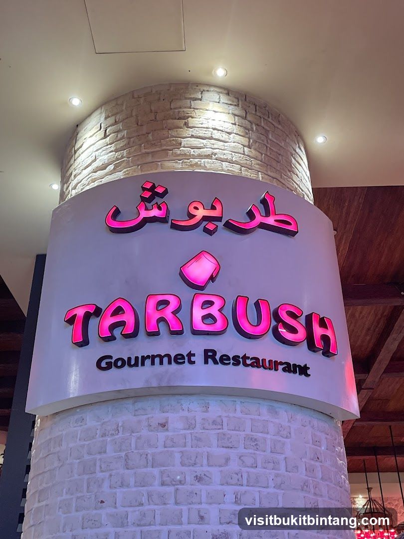 Tarbush Gourmet Restaurant Sign
