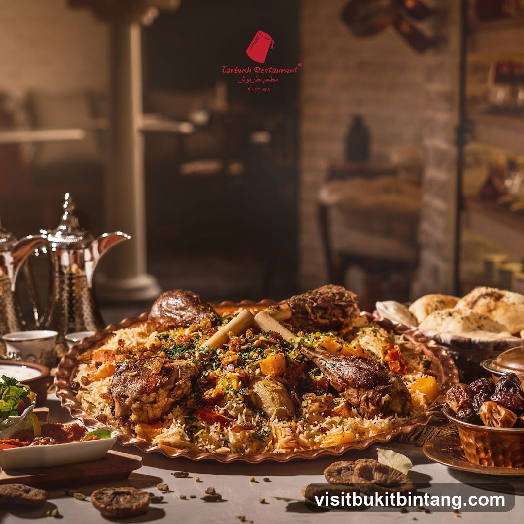 Tarbush Restaurant Food Spread