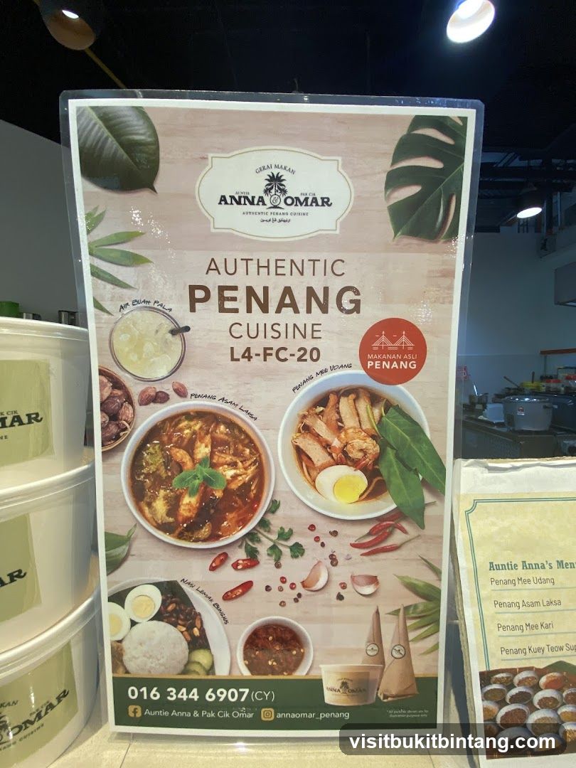 Authentic Penang Cuisine Menu