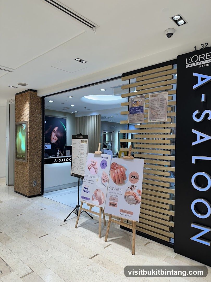 A-SALOON Entrance with Promotions
