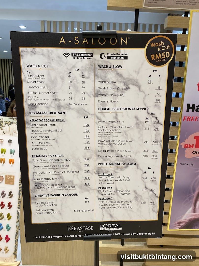 A-SALOON Menu