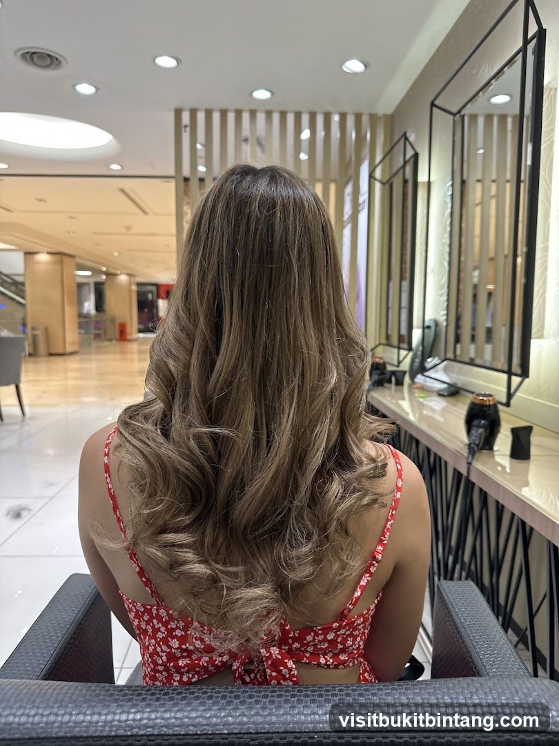 Woman with styled hair in salon