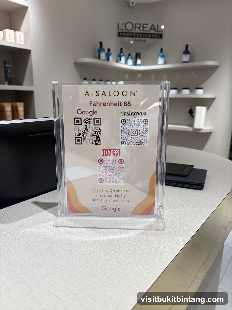Salon QR Code Display