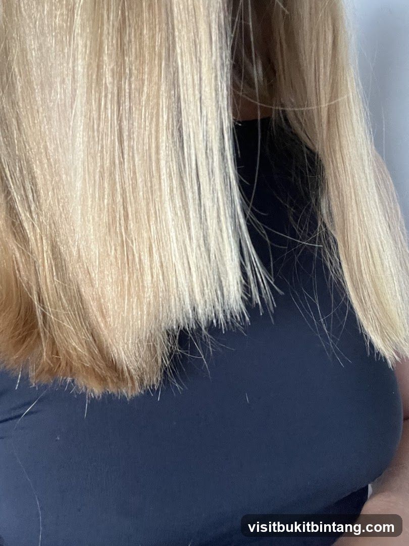 Blonde Hair and Black Top