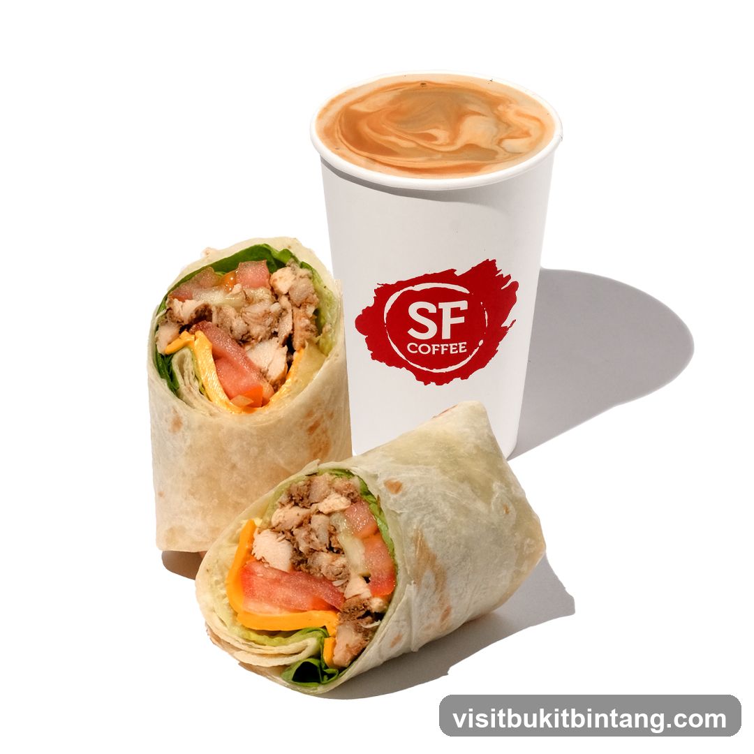 Chicken Wraps and Coffee
