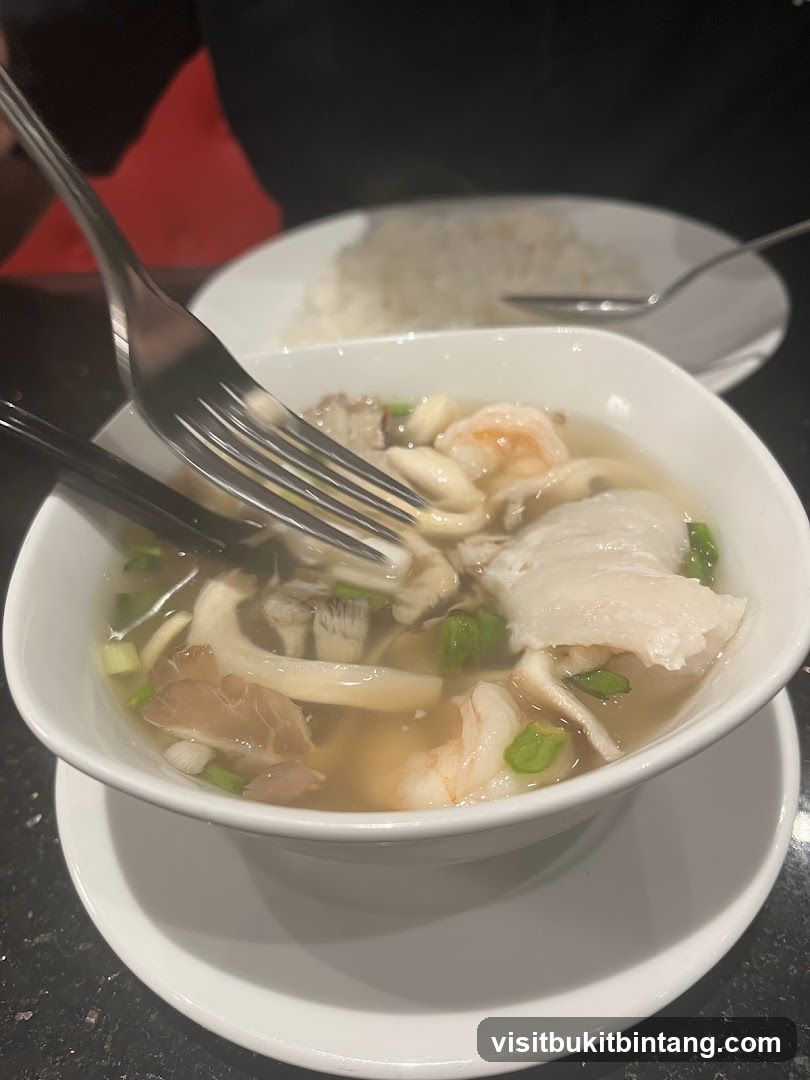Soup with Shrimp and Mushrooms