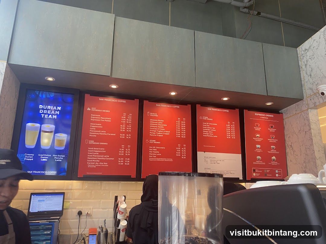 San Francisco Coffee Menu