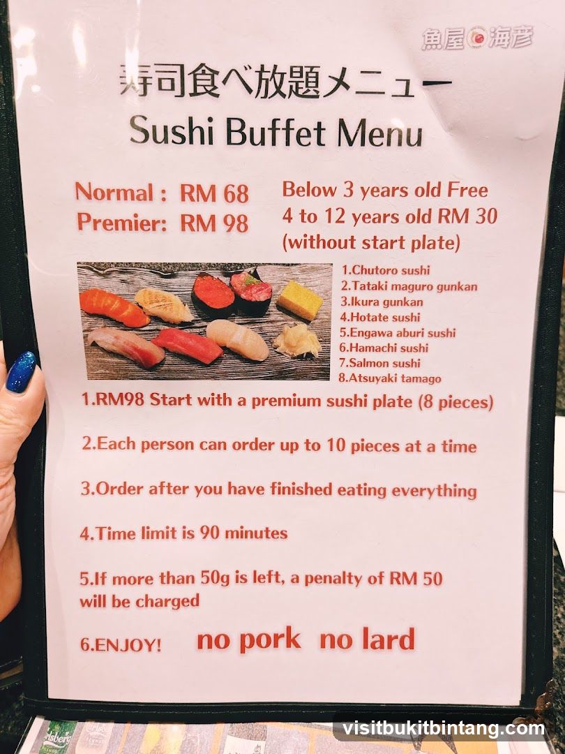 Sushi Buffet Menu