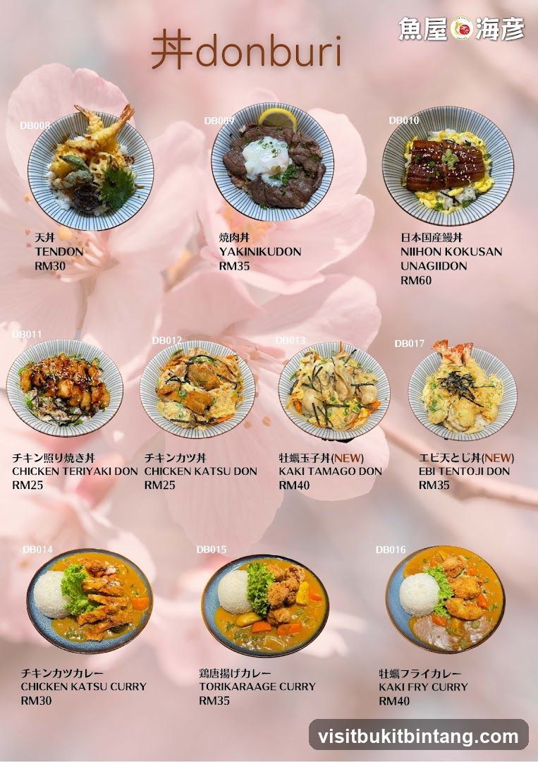 Donburi Menu