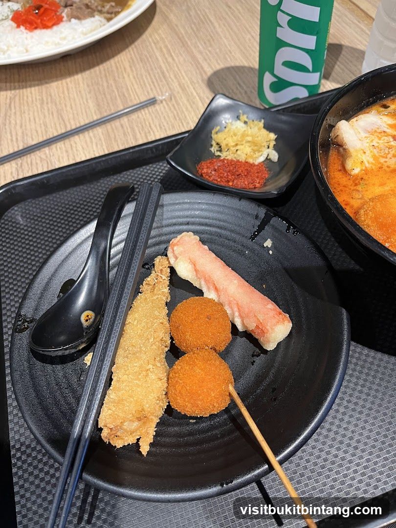 Fried Food Platter with Condiments and Drink