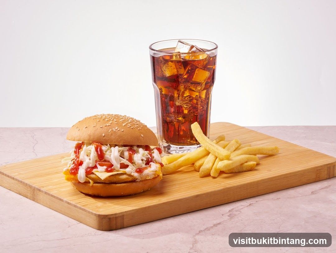 Burger, Fries, and Soda