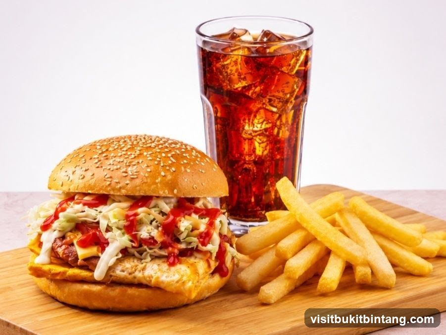 Burger, Fries, and Soda