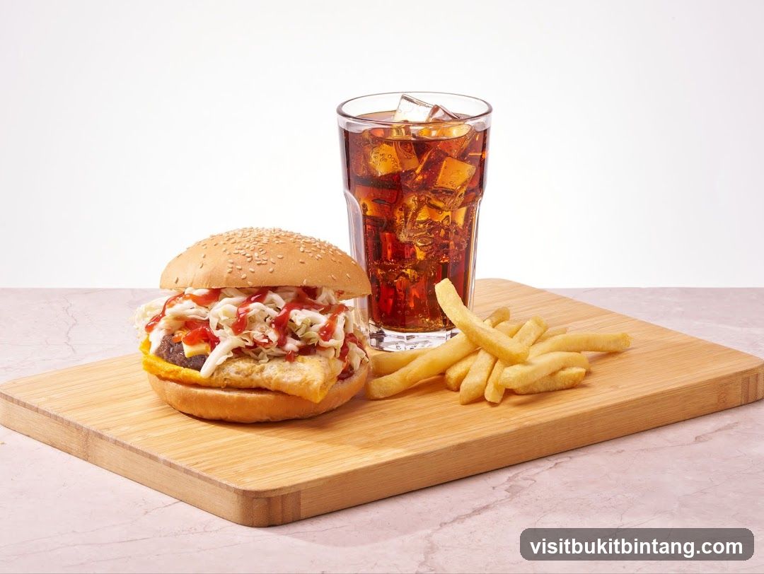 Burger, Fries, and Soda