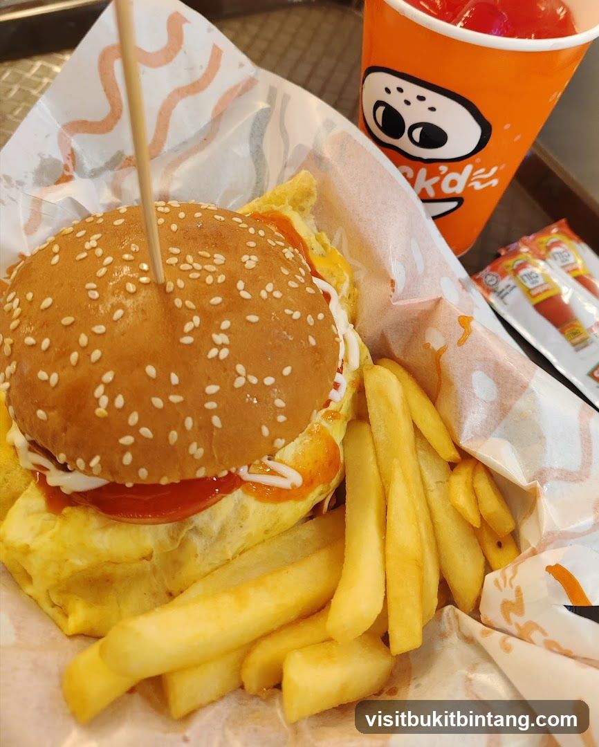 Burger and Fries Meal