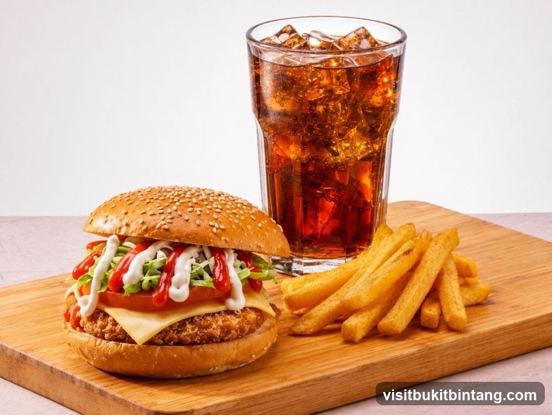 Burger, Fries, and Soda