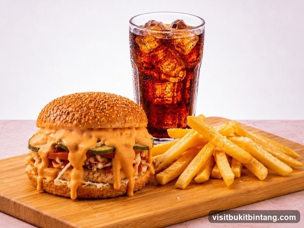 Burger, Fries, and Soda