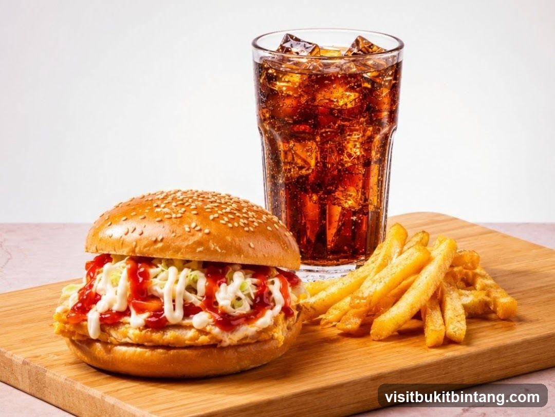 Burger, Fries, and Soda