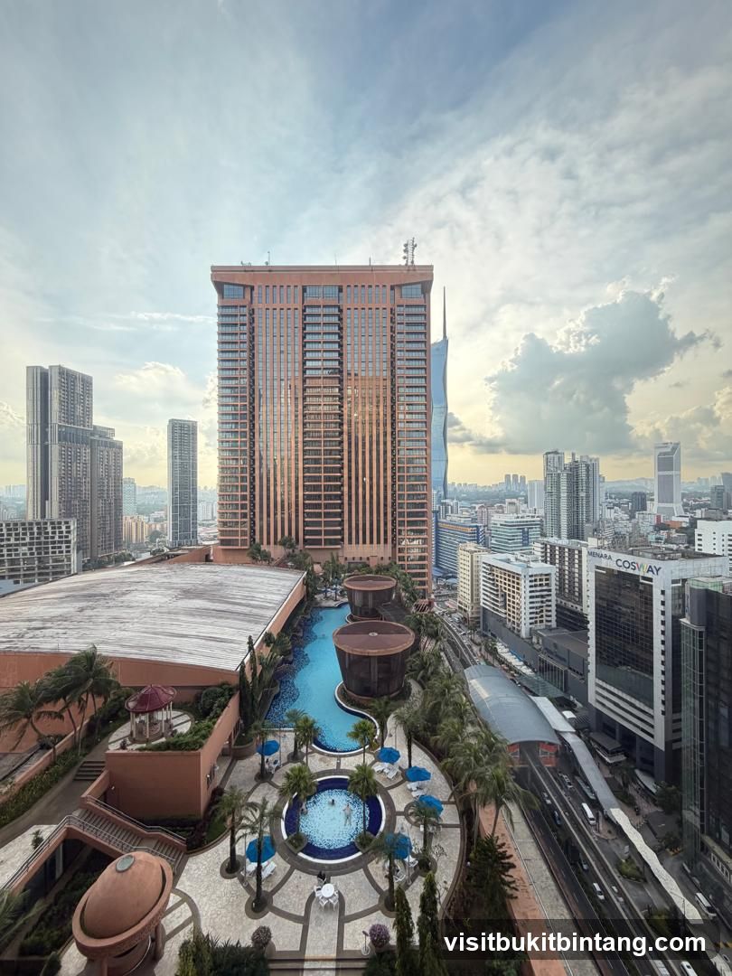 Rooftop Pool and Cityscape