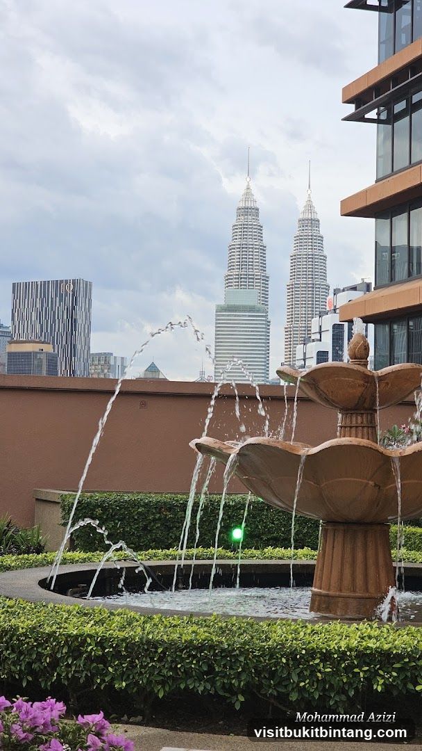 Fountain with Cityscape