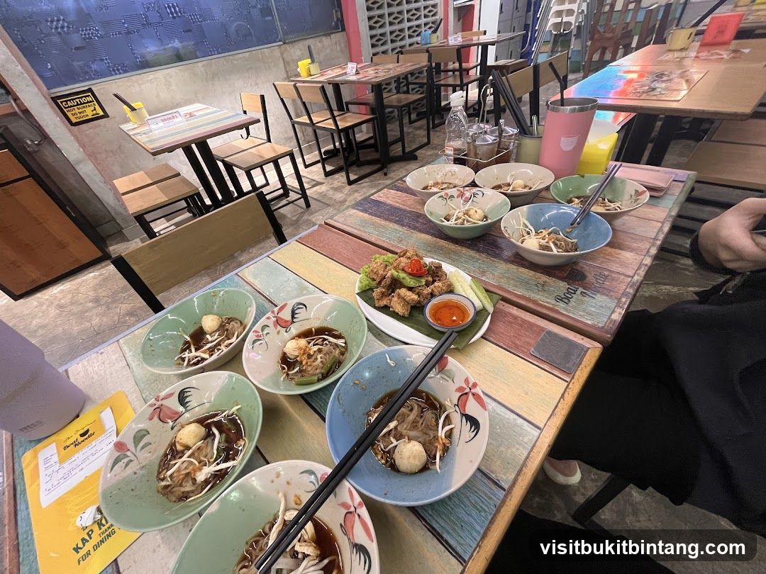 Restaurant Interior with Food