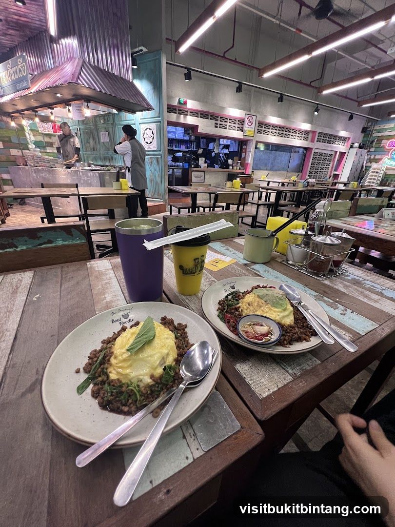 Restaurant Interior with Food