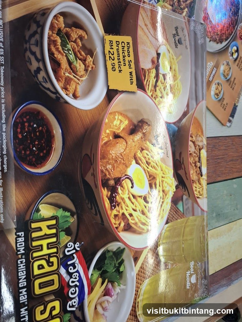 Boat Noodle Menu