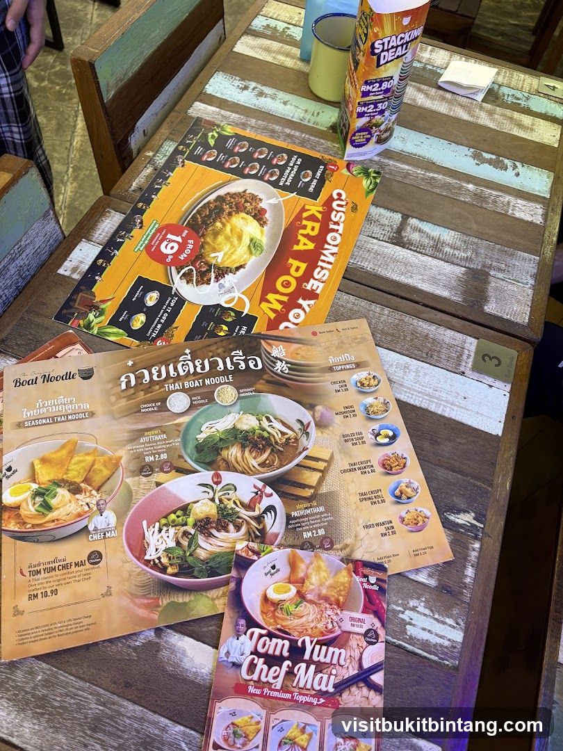 Boat Noodle Menu