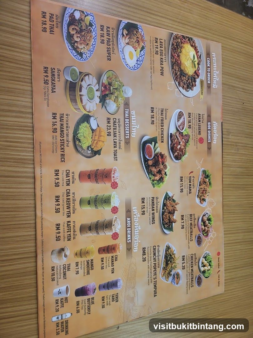 Thai Menu