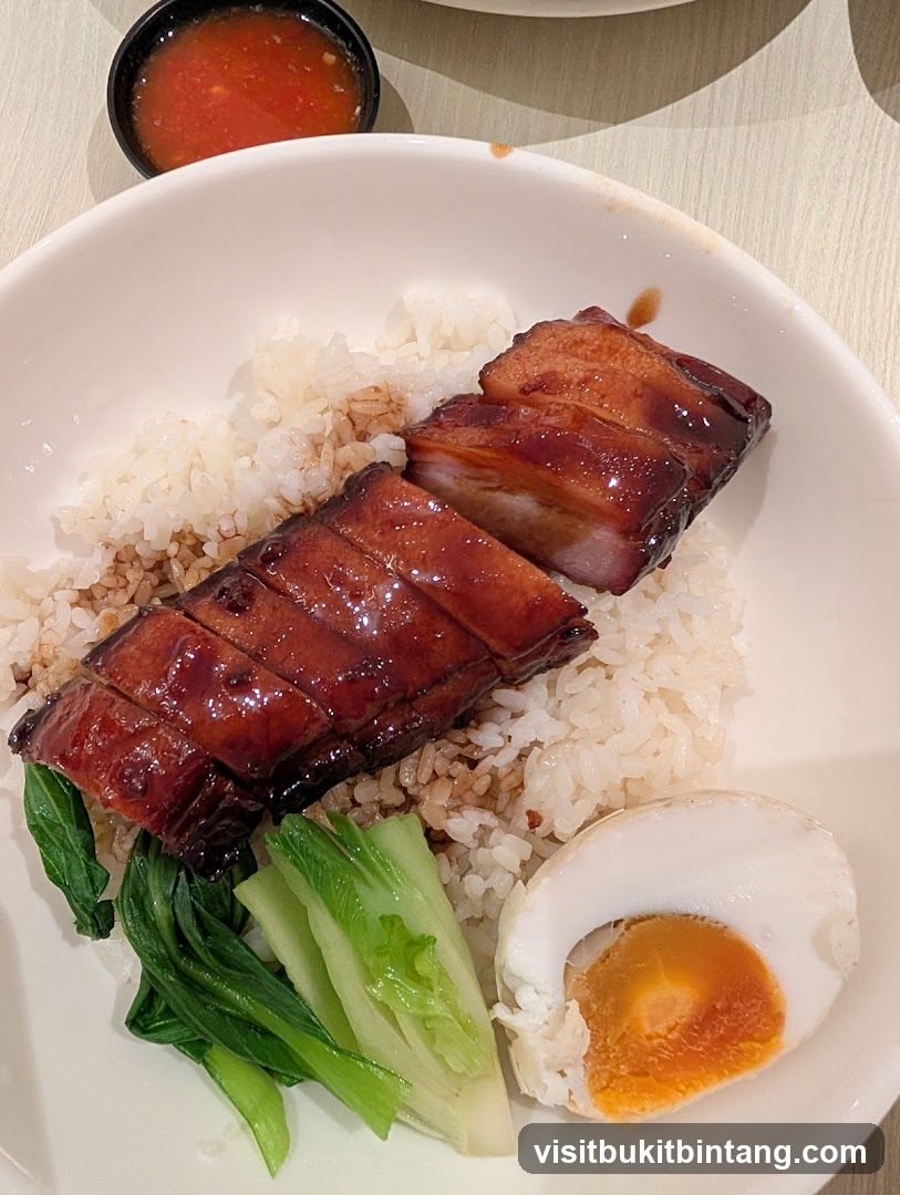 Char Siu Rice with Salted Egg