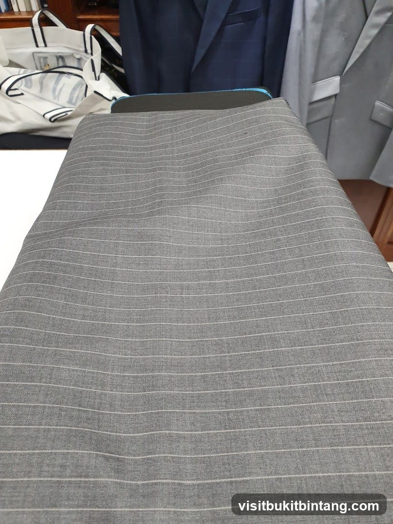 Fabric Roll with Pinstripes