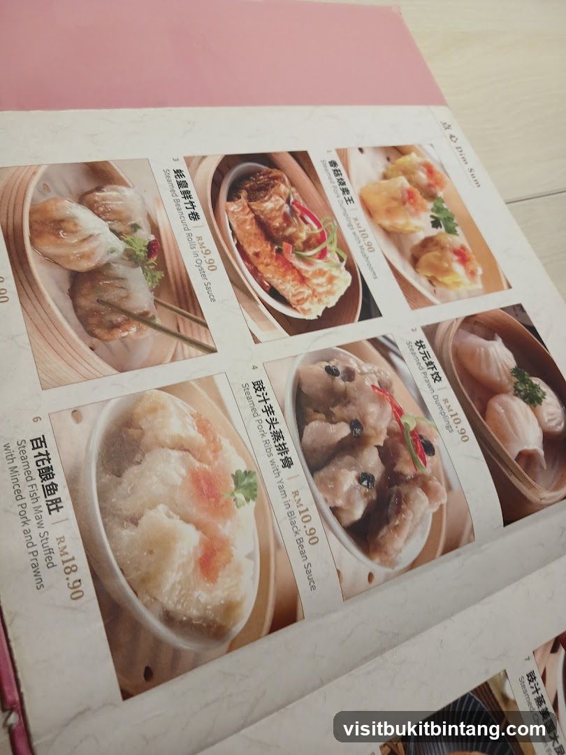 Dim Sum Menu