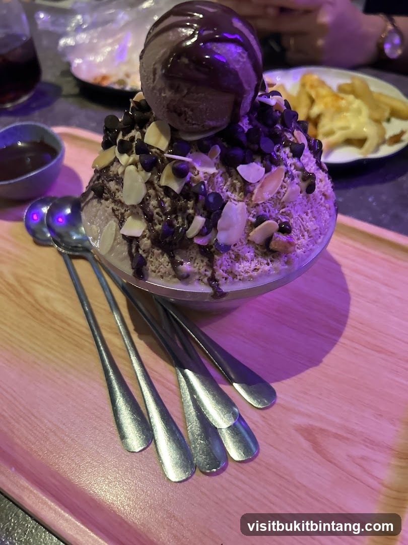 Chocolate Shaved Ice Dessert