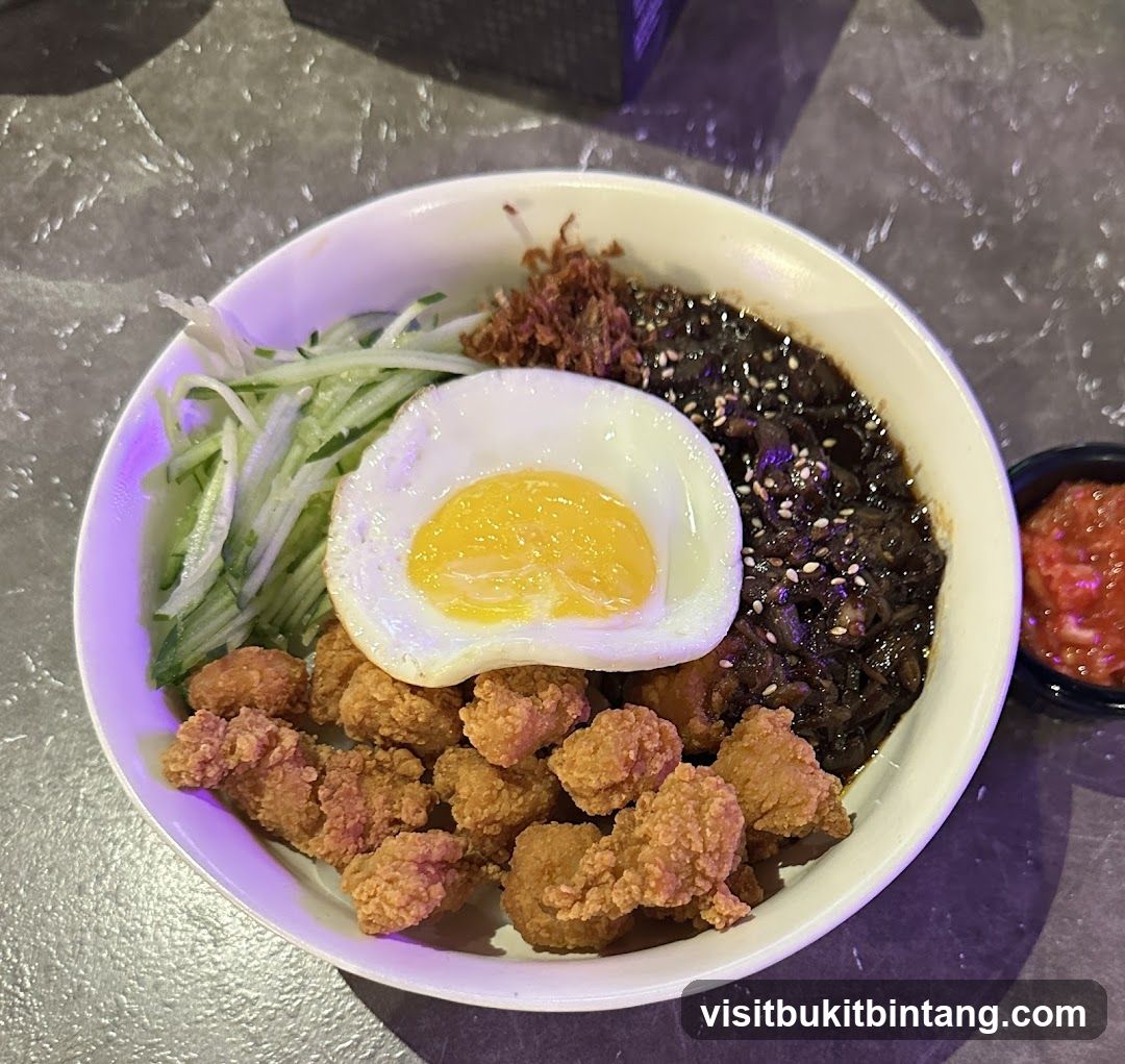 Jajangmyeon with Fried Chicken