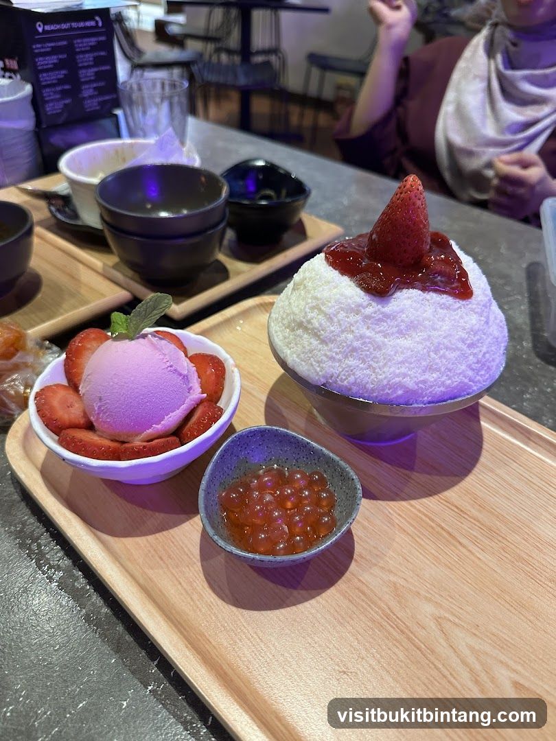 Dessert with Strawberries and Boba