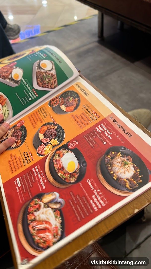 K Fry Menu