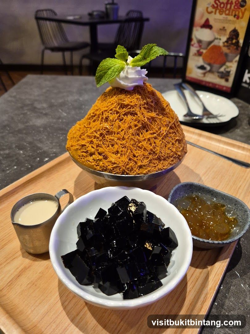 Dessert with toppings