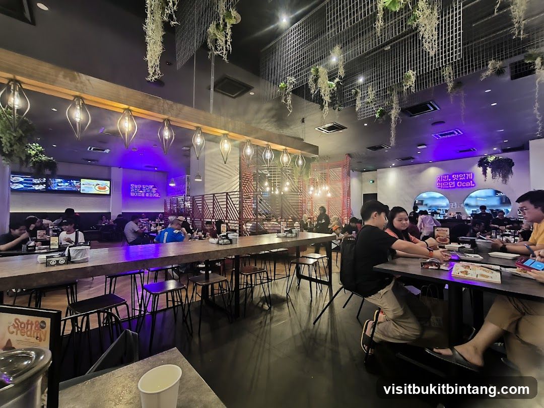 Restaurant Interior with Patrons