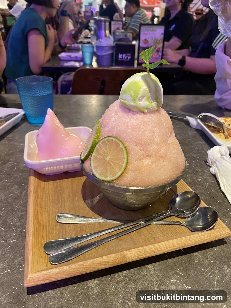 Shaved Ice Dessert with Ice Cream