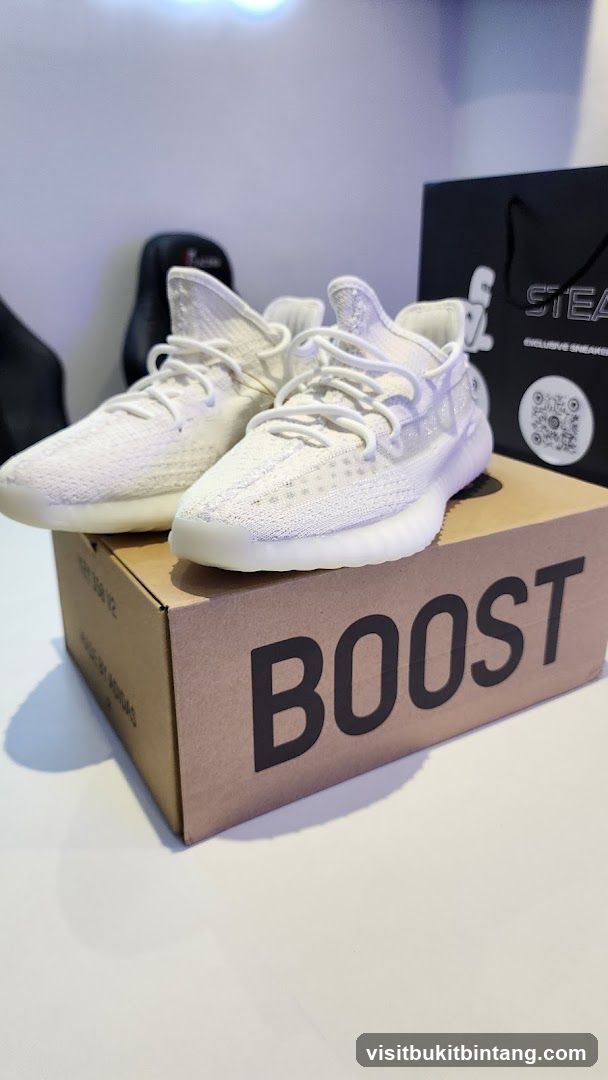 White Adidas Yeezy Boost 350 V2 Sneakers