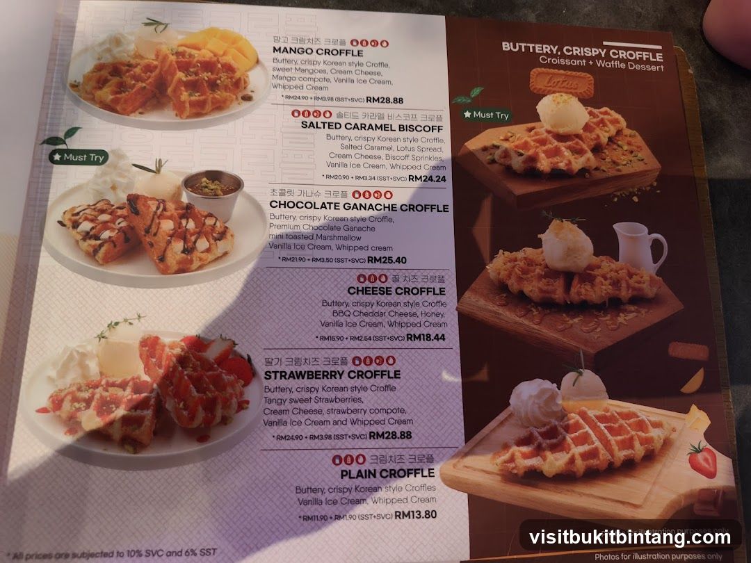 Croffle Menu