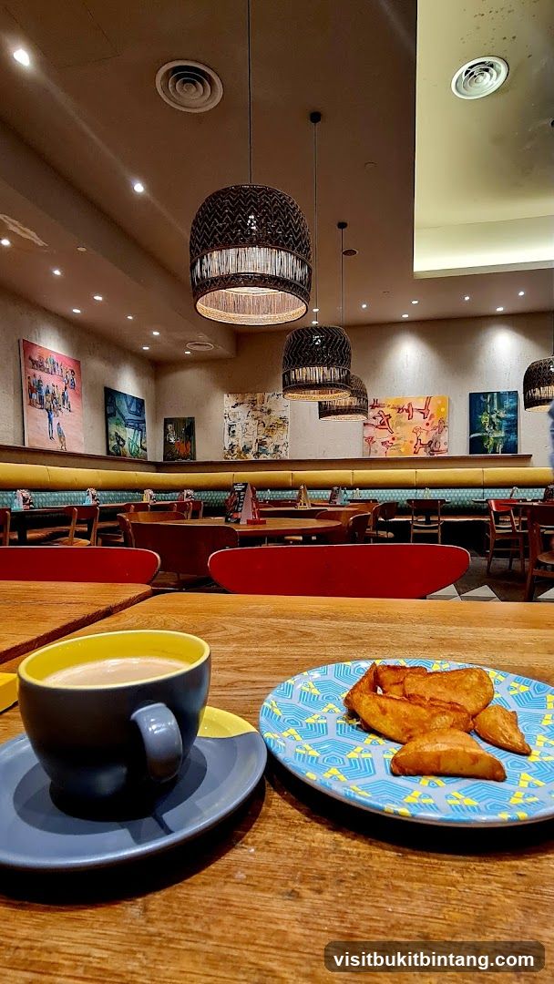 Restaurant Interior with Food
