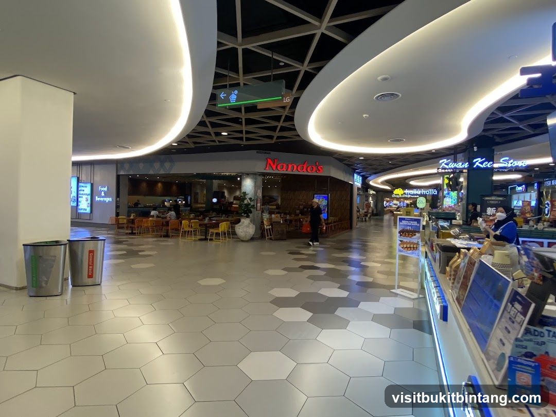 Food court with various eateries