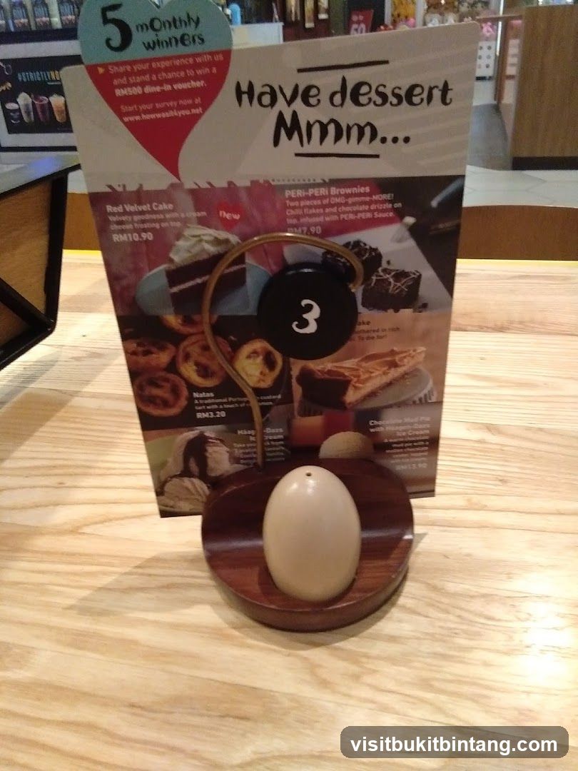 Dessert Menu