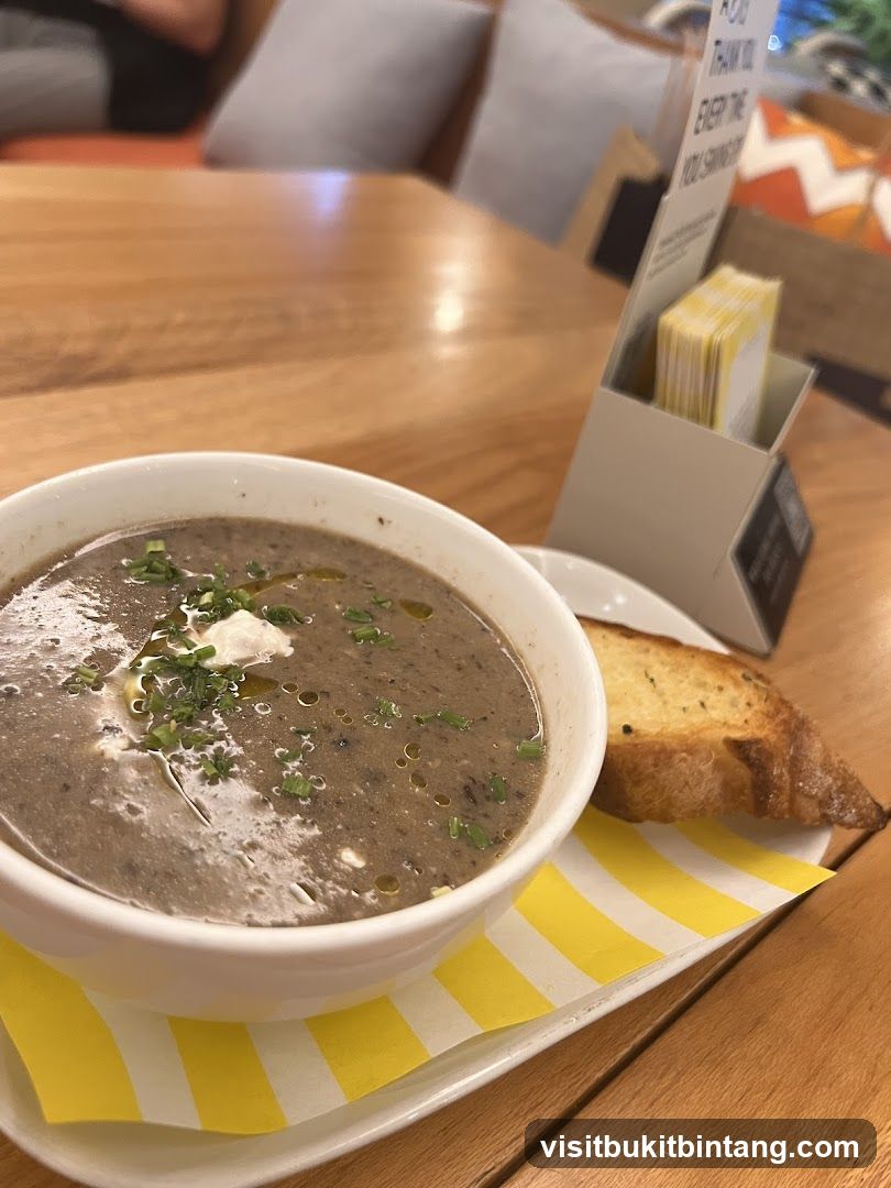Mushroom Soup with Toast