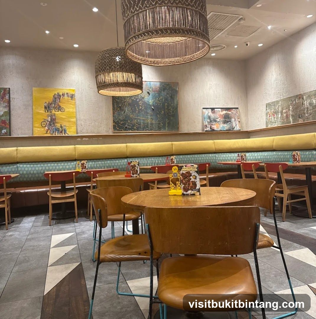 Restaurant Interior with Artwork