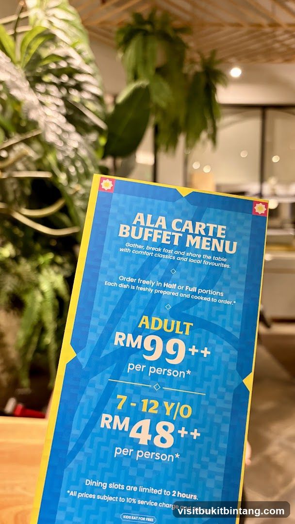 Ala Carte Buffet Menu